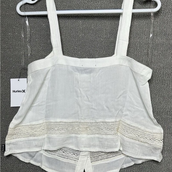 Hurley Women's White Button-Up Top - Picture 2 of 3